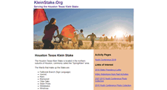 Desktop Screenshot of kleinstake.org